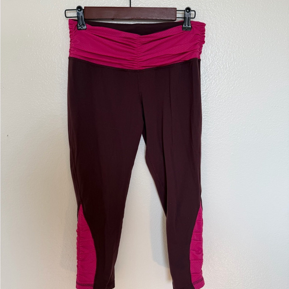 Patagonia size, small Pink and Burgundy 1/2 Leggings